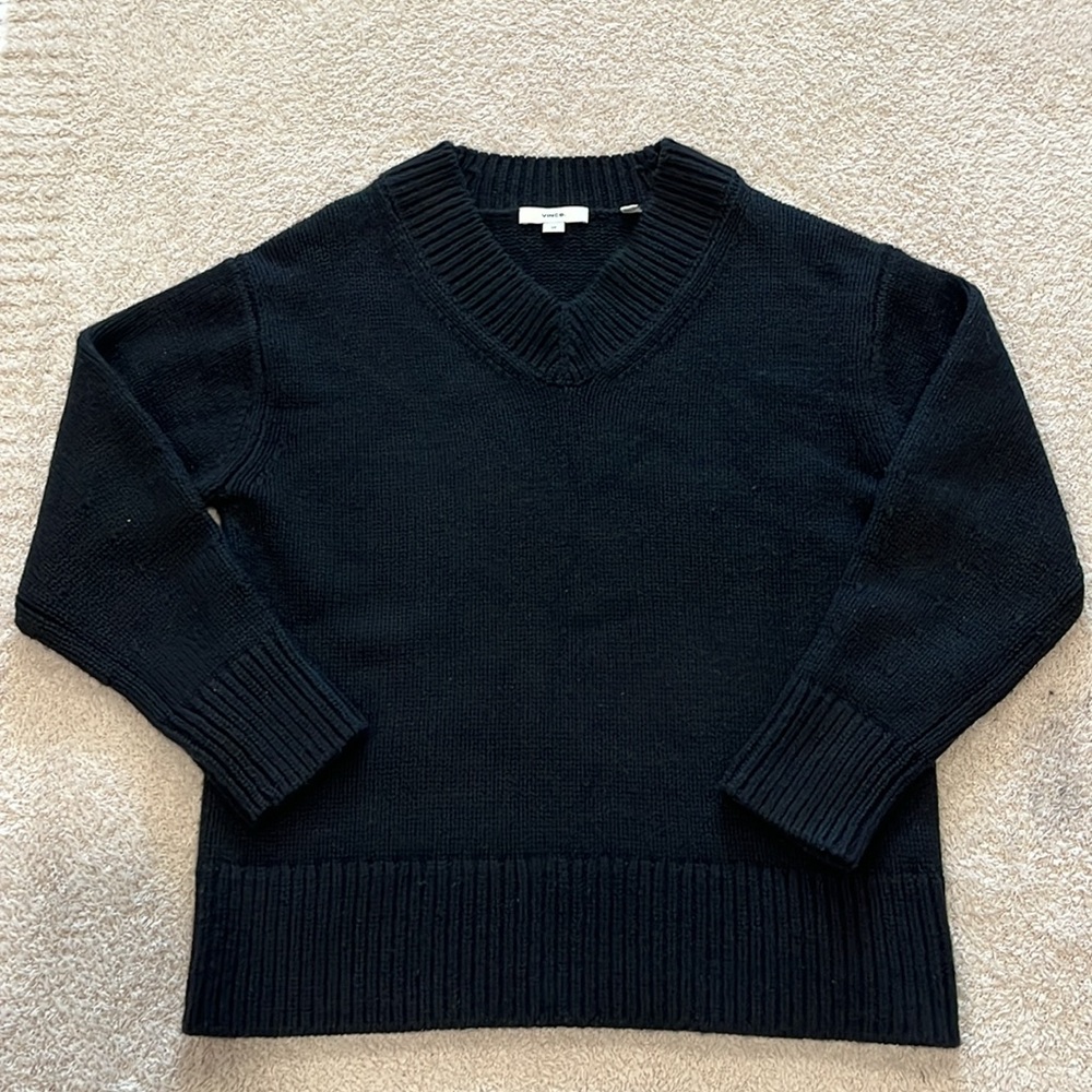 VINCE Wool and Cashmere Drop Shoulder V Neck Sweater Size Small - Picture 5 of 9